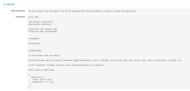 Dollar Value. AI Task (1)