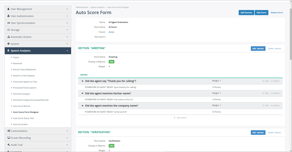 MiaRec Auto Score Card Result